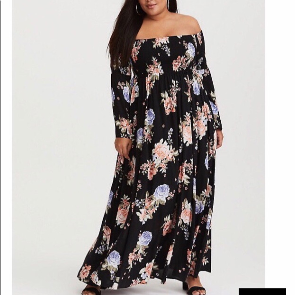 Torrid floral maxi dress